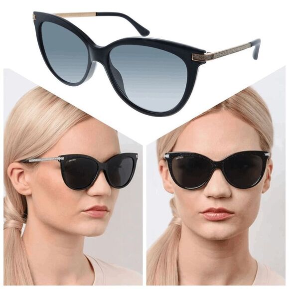 JIMMY CHOO Women's AXELLE/G/S 56mm Sunglasses NEW WITH CASE MSRP $395 - Picture 7 of 15